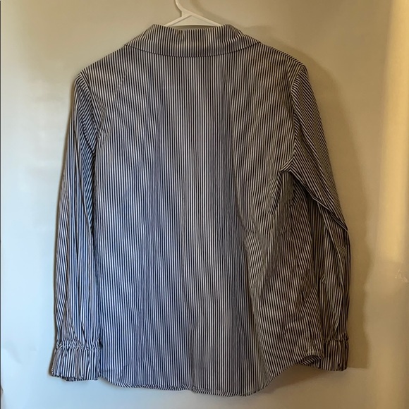 Nine West stripe half zip long sleeve - Picture 6 of 6